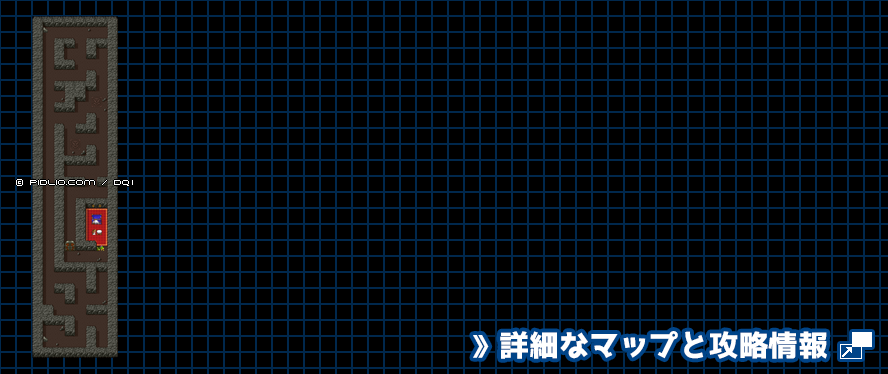 沼地の洞窟の簡易マップ画像 ／ FC版ドラゴンクエスト2攻略 ─ pidlio.com